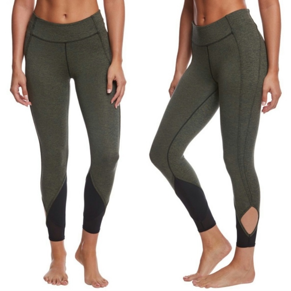 Free people movement cut out green leggings